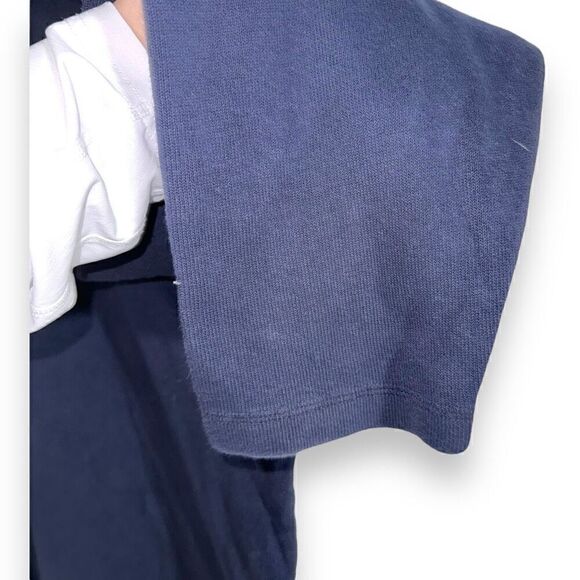 80s Navy J. CREW Made in USA Oversized Sweatshirt Size XL - Picture 6 of 7